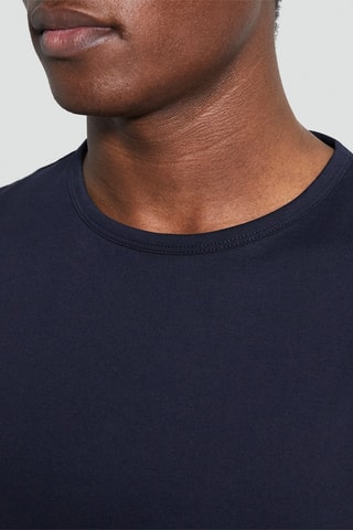 T-shirt en coton pima Precise - Bleu marine