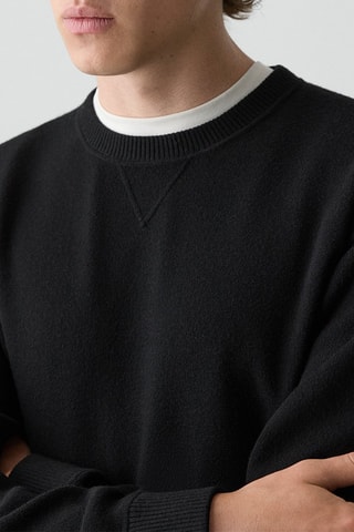 Sweat en viscose, nylon et laine Bilen - Noir