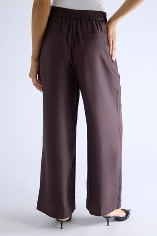 Pantalon en soie - Marron foncé