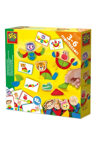 Jeu de formes d'animaux en bois - Dès 3 ans