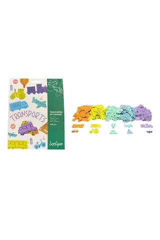 Gommette en mousse - Transports - 400 pièces