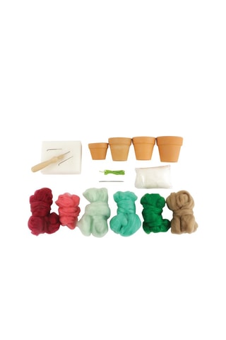 Kit jardin en laine cardée 16 pièces - Dès 14 ans