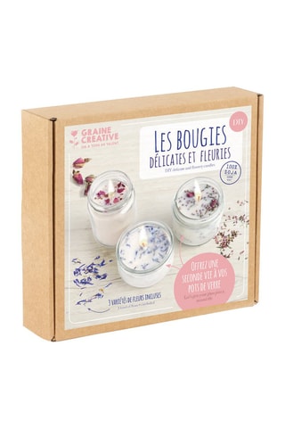 Kit DIY bougies fleuries 7 pièces - Dès 14 ans