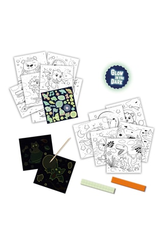 Cahier d'activités de coloriage phosphorescent 3-en-1 - 103 pièces - Dès 3 ans
