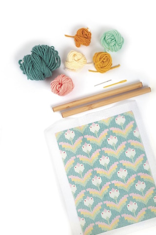 Kit canevas fleurs tropicales - 7 pièces - Dès 14 ans