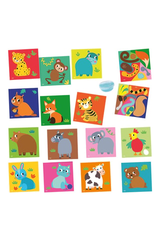 Jeu de loisirs créatifs Coller des queues d'animaux - 29 pièces - Dès 1 an