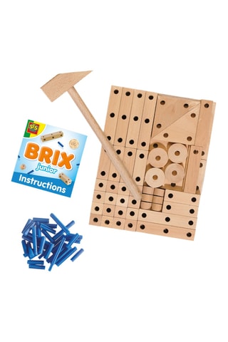 Kit de construction créatif en bois - 77 pièces - Dès 3 ans