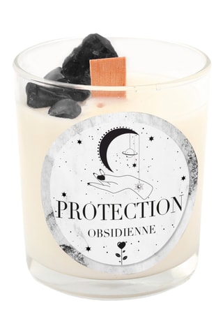 Kit bougie lithothérapie obsidienne - Boisé - 11 pièces - Dès 14 ans