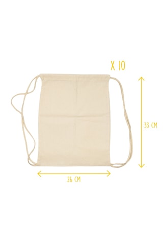 10 sacs à dos - Écru