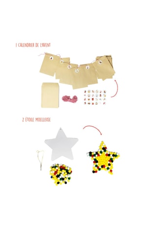 Coffret de loisirs créatifs de Noël Christmas Box - 12 pièces - Dès 4 ans