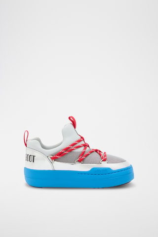 Platform Sneakers Jr Park Low Lace Space Race - Zilverkleurig, blauw en rood