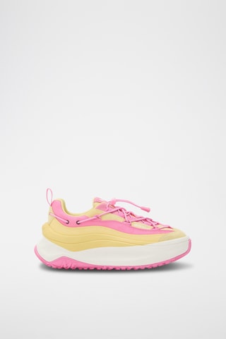Platform Suède Sneakers Moon247 Xlace - Geel