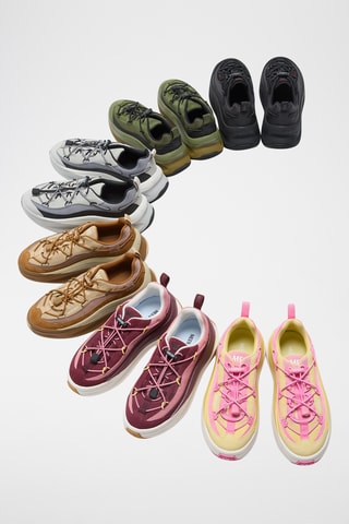 Platform Suède Sneakers Moon247 Xlace - Geel