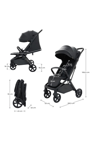 Poussette Nubi 3 - Noir - Jusqu'à 22 kg - Noir