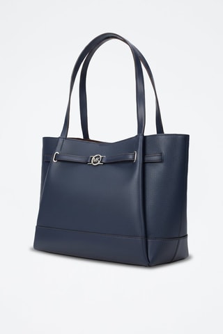 Cabas en cuir - Bleu marine