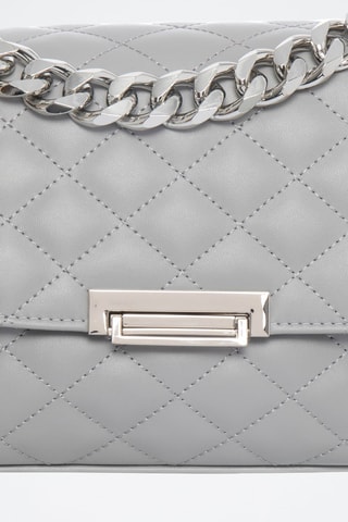 Bandolera de piel Gabriel - Gris