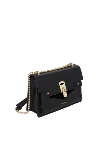 Bandolera de piel Simone - Negro