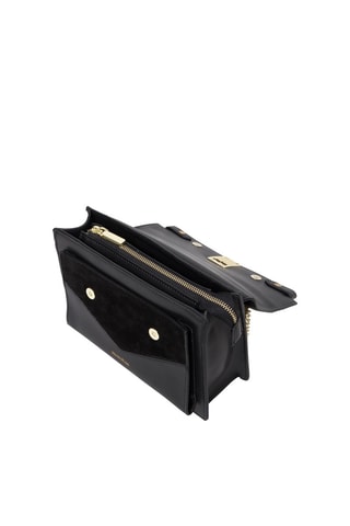 Bandolera de piel Simone - Negro