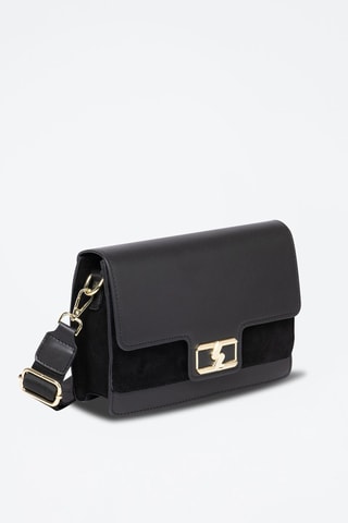 Bandolera de piel Tilda - Negro