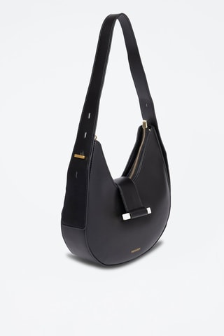 Bandolera de piel Coco - Negro