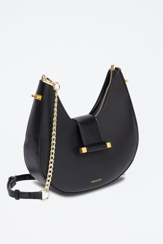 Bandolera de piel Coco - Negro