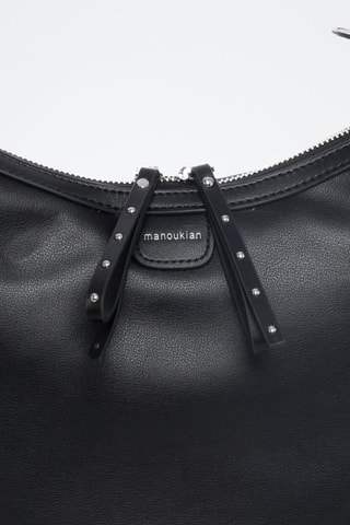 Bolso de piel de serraje Sohan - Negro