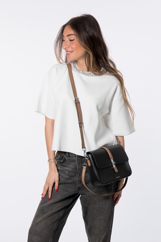 Bolso de piel Ouda  - Negro