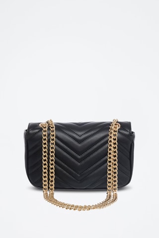 Bolso de piel de serraje Agatha - Negro