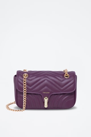 Bolso de piel de serraje Agatha - Violeta