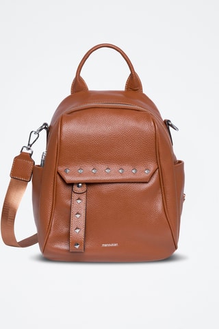 Mochila de piel Vitaly - Camel