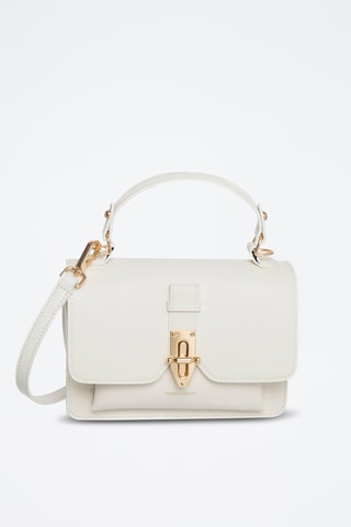Sac à main en cuir Dovy - Blanc et doré