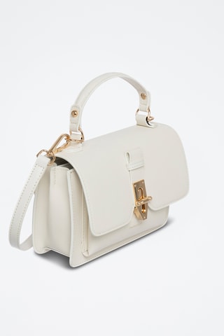 Sac à main en cuir Dovy - Blanc et doré