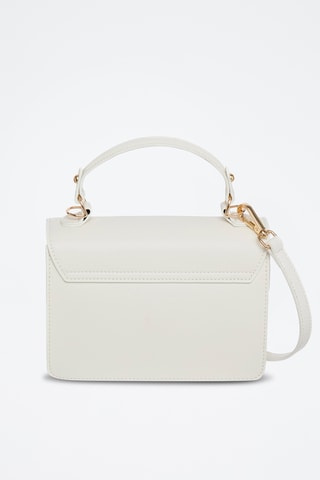 Sac à main en cuir Dovy - Blanc et doré