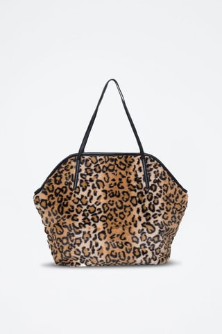 Bolso shopper Eglantine - Beige y negro