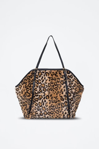 Bolso shopper Eglantine - Beige y negro