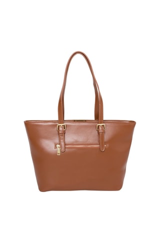 Bolso shopper de piel - Marrón