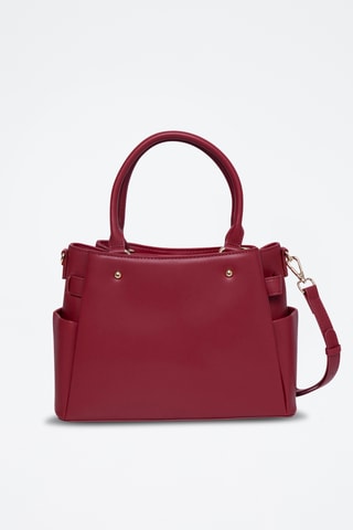 Bolso de piel de serraje Naila - Burdeos