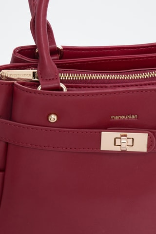 Bolso de piel de serraje Naila - Burdeos