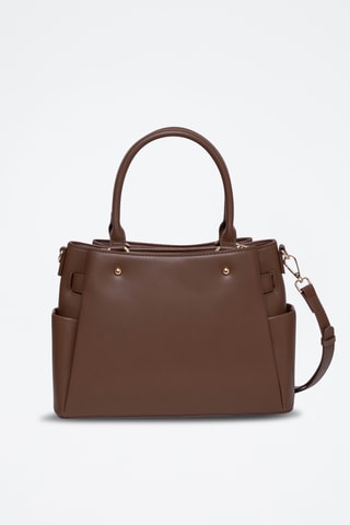 Bolso de piel de serraje Naila - Marrón