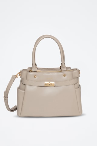 Bolso de piel de serraje Naila - Topo