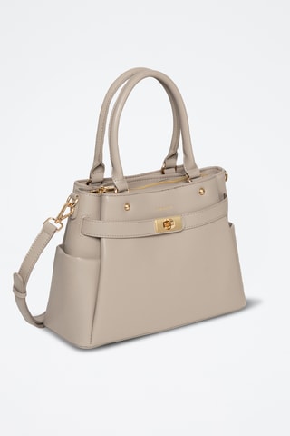 Bolso de piel de serraje Naila - Topo