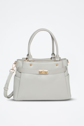 Bolso de piel de serraje Naila - Gris
