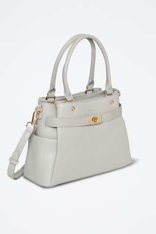 Bolso de piel de serraje Naila - Gris