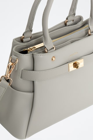 Bolso de piel de serraje Naila - Gris