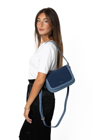Bolso de piel Léonie - Azul marino