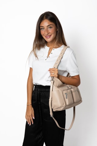 Bolso de piel Ablan - Beige