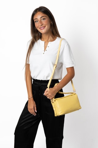 Bolso de piel Prunelle - Amarillo