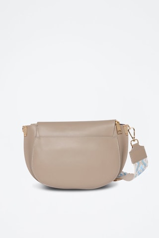 Bandolera de piel Ashley - Topo
