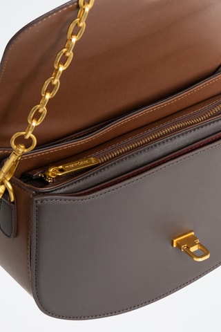 Bolso de piel de serraje Clorys - Marrón