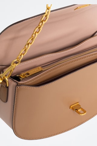 Bolso de piel de serraje Clorys - Beige